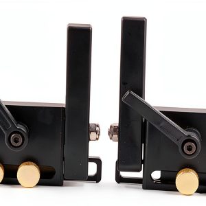 Tyenaza 2PCS Slot Track Stopper, Left Right Miter Track Stop Woodworking Positioning Limiter Slot Track Stopper-0