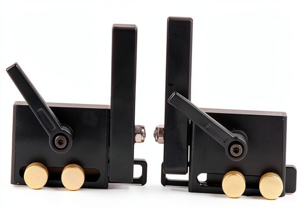 Tyenaza 2PCS Slot Track Stopper, Left Right Miter Track Stop Woodworking Positioning Limiter Slot Track Stopper-0